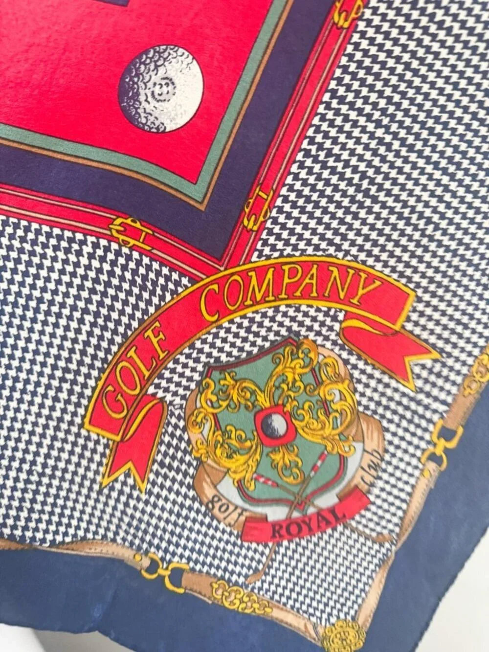 Silk Scarf 80's Royal Golf Company classic by Lowson.
